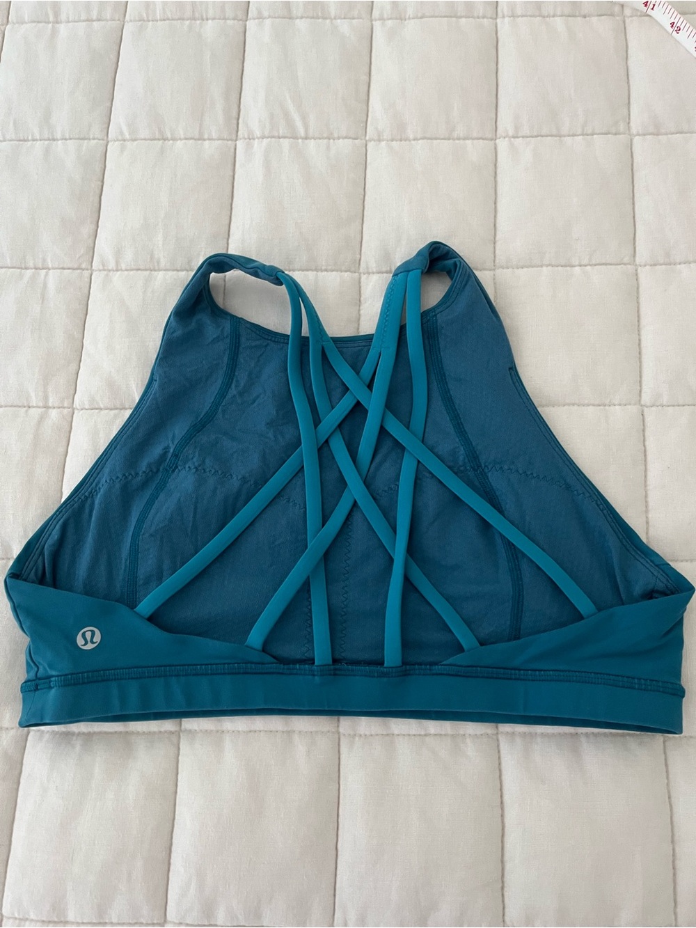 lululemon athletica Teal Strappy High-Neck Sports Bra